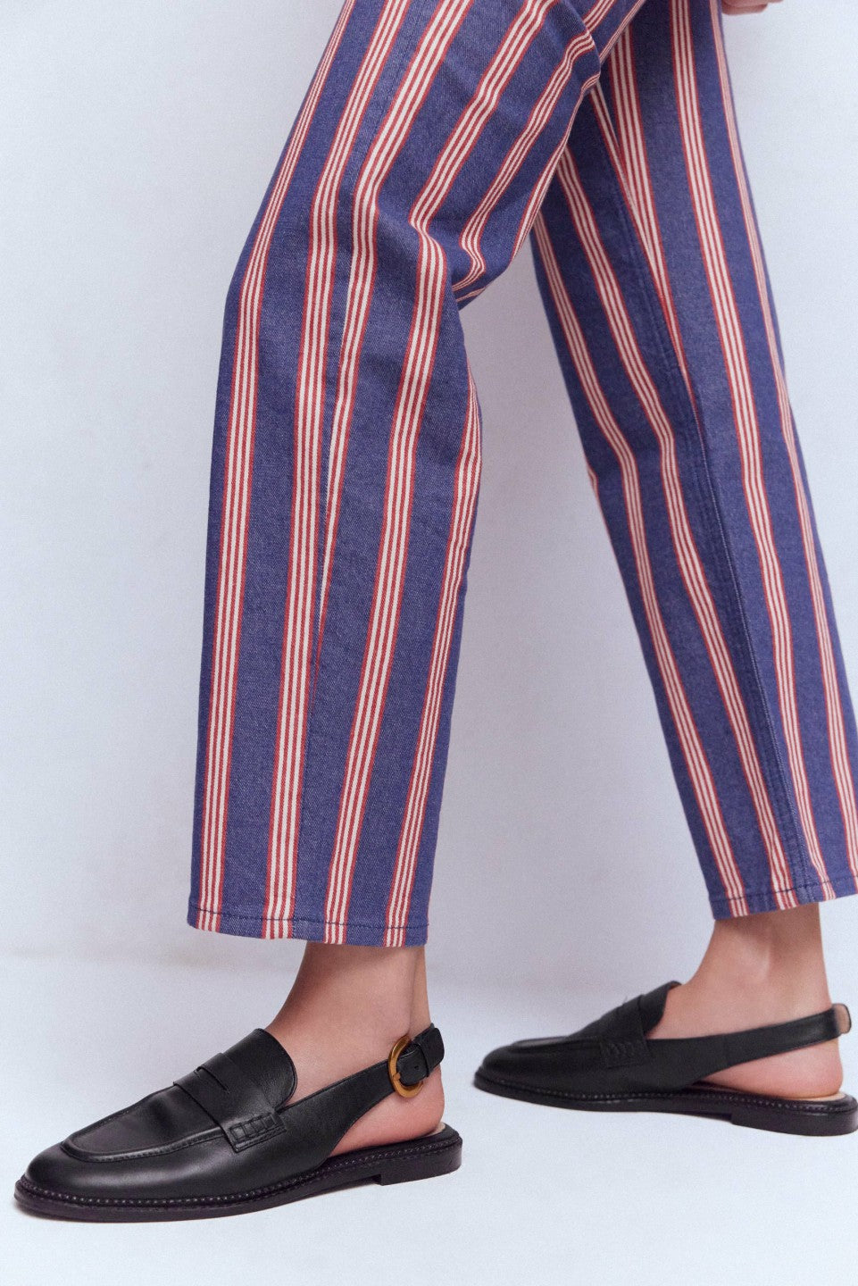 Nya Slingback Penny Loafers-Black / Boden Sale