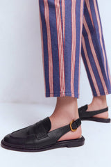 Nya Slingback Penny Loafers-Black / Boden Sale