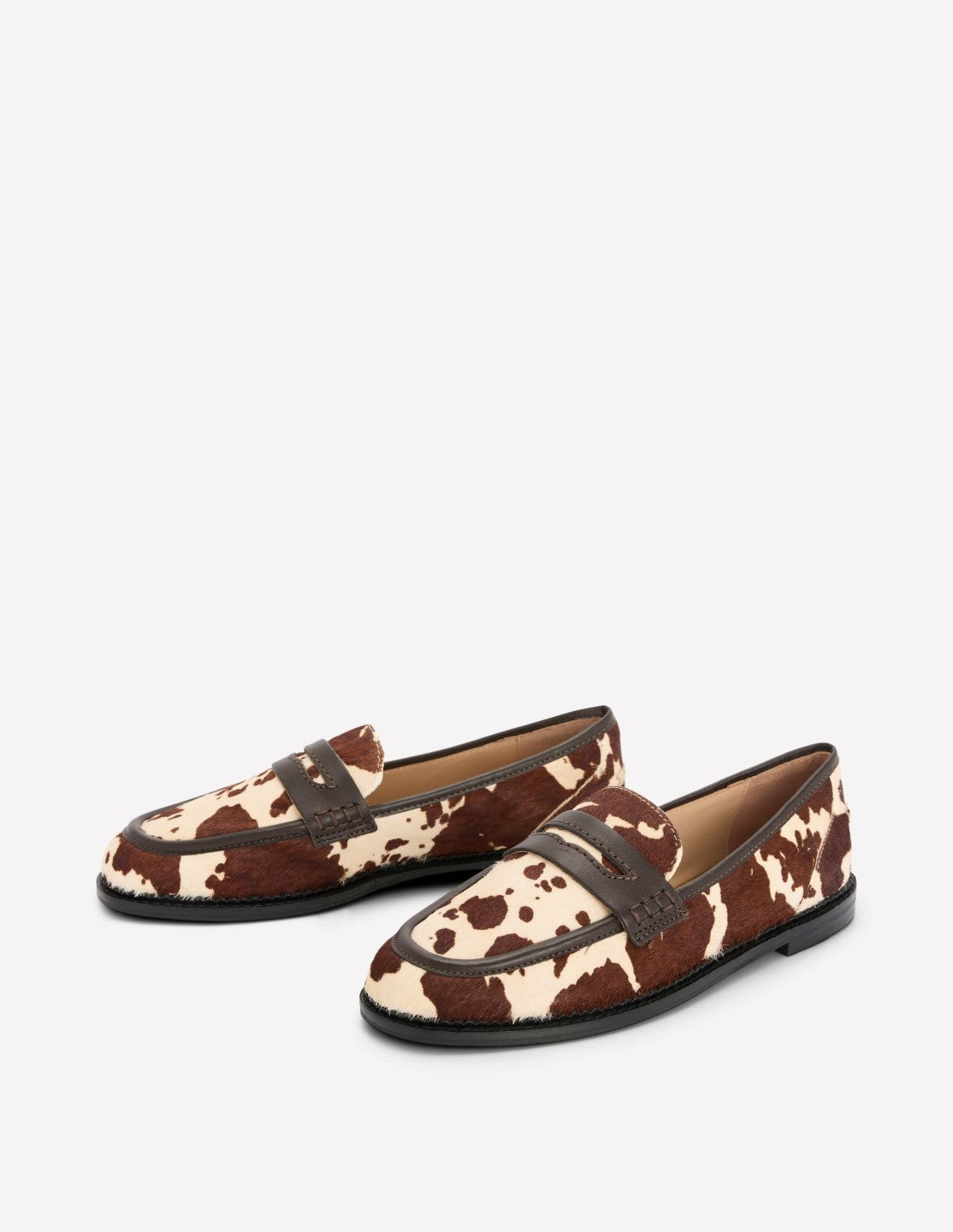 Nya Penny Loafers-Brown/Ivory / Boden Outlet