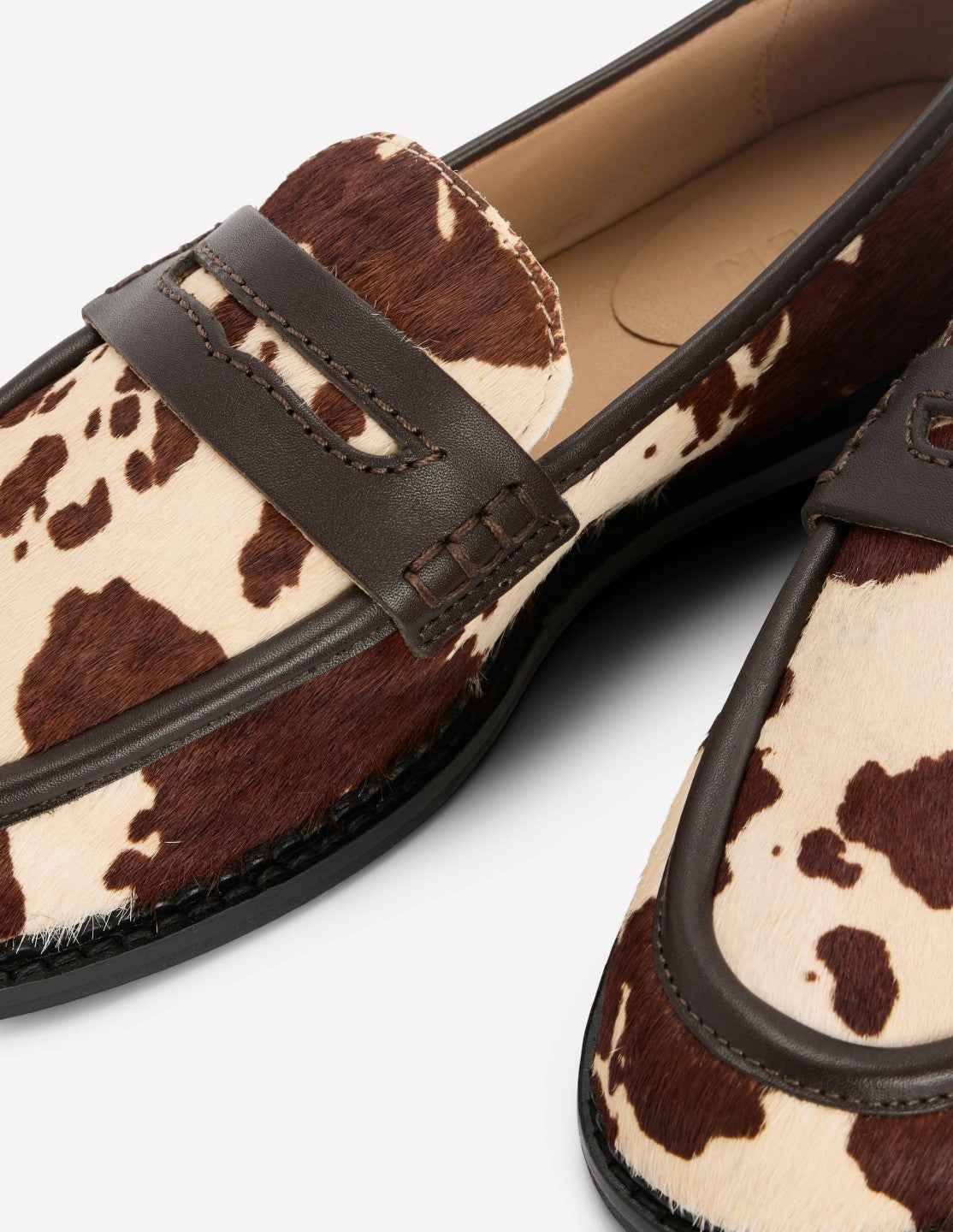 Nya Penny Loafers-Brown/Ivory / Boden Outlet