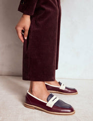 Nya Penny Loafers-Oxblood/Navy / Boden us