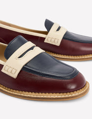 Nya Penny Loafers-Oxblood/Navy / Boden us