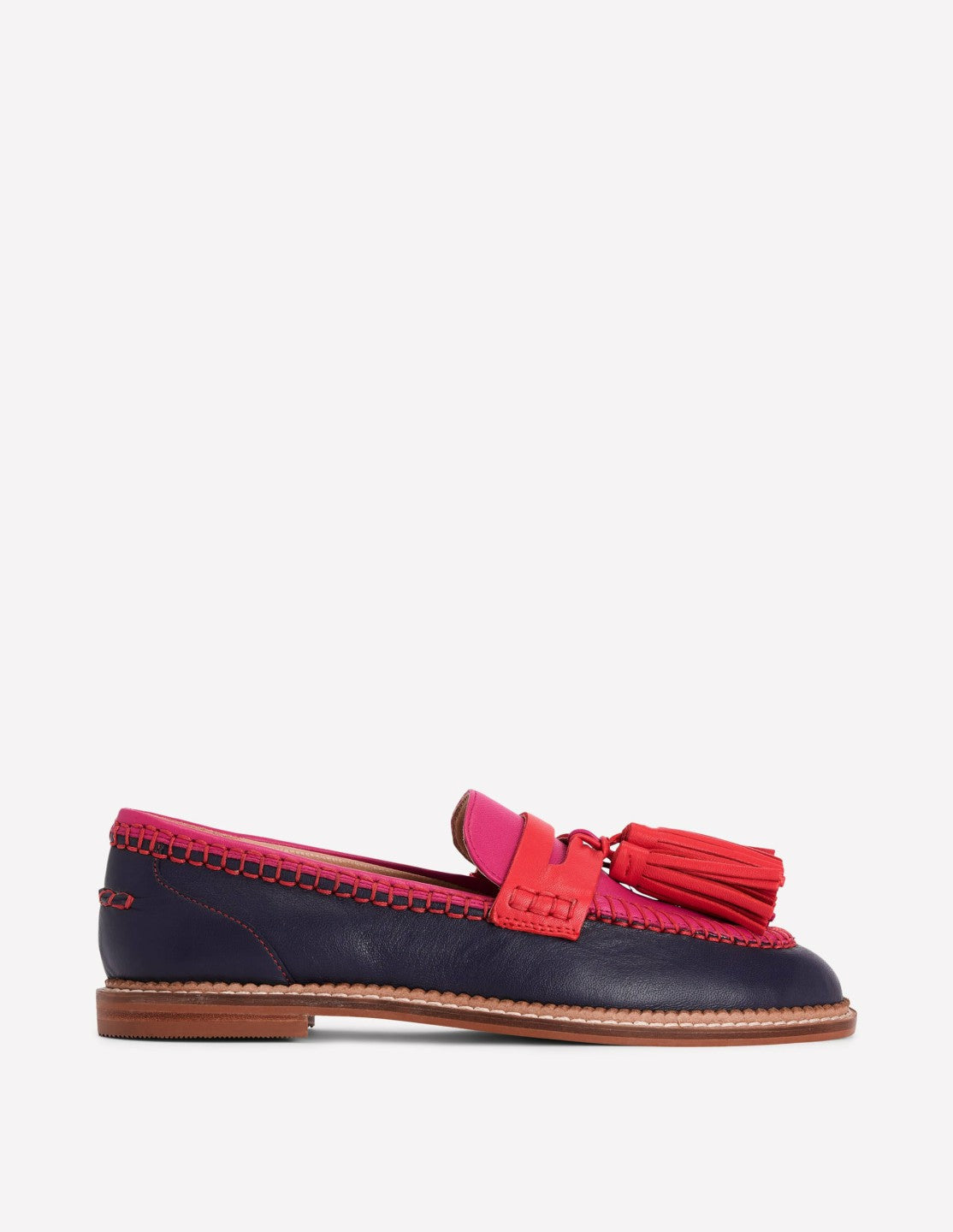 Nya Penny Loafers-Colourblock Tassel / Boden