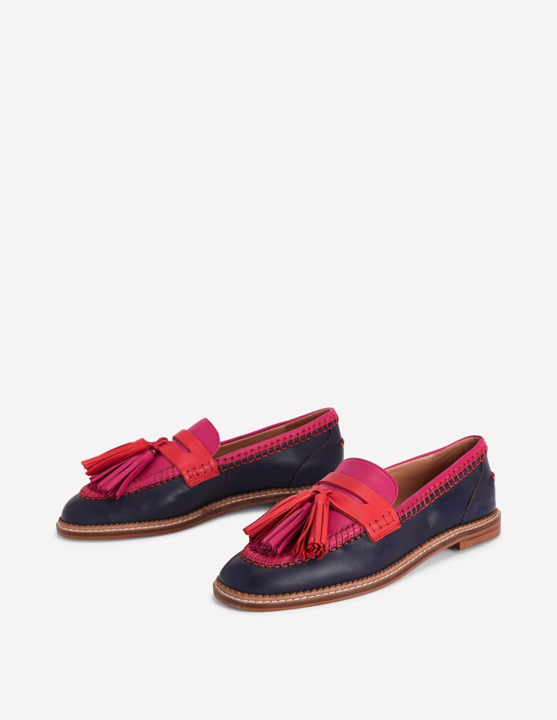 Nya Penny Loafers-Colourblock Tassel / Boden