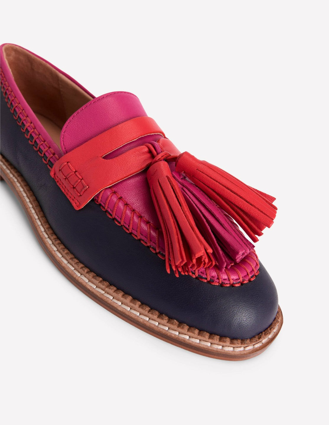 Nya Penny Loafers-Colourblock Tassel / Boden