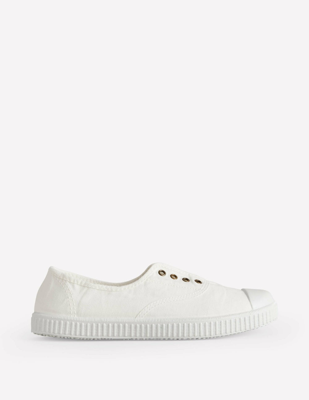 Laceless Canvas Plimsoll-Ivory / Boden Online