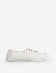 Laceless Canvas Plimsoll-Ivory / Boden Online