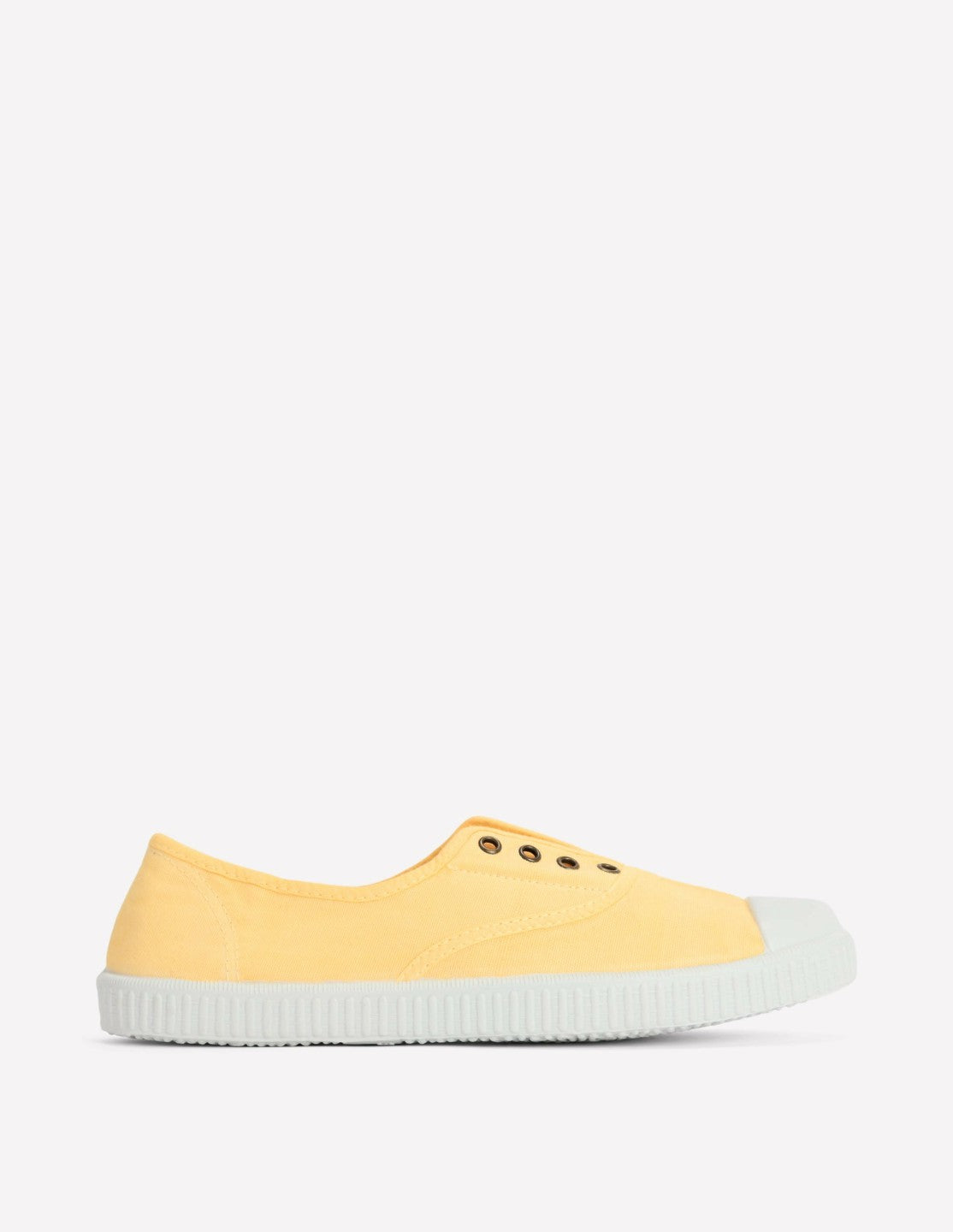 Laceless Canvas Plimsoll-Buttercream / Boden Outlet