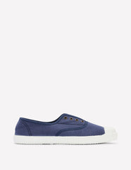 Laceless Canvas Plimsoll-Navy / Boden On sale