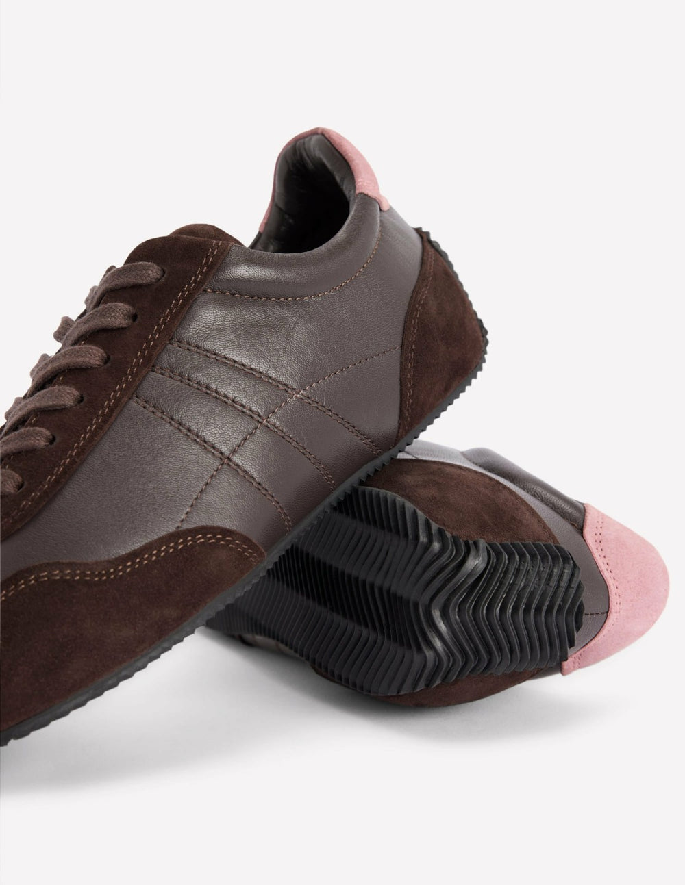 Delphine Slim Sole Trainers-Chocolate / Boden us