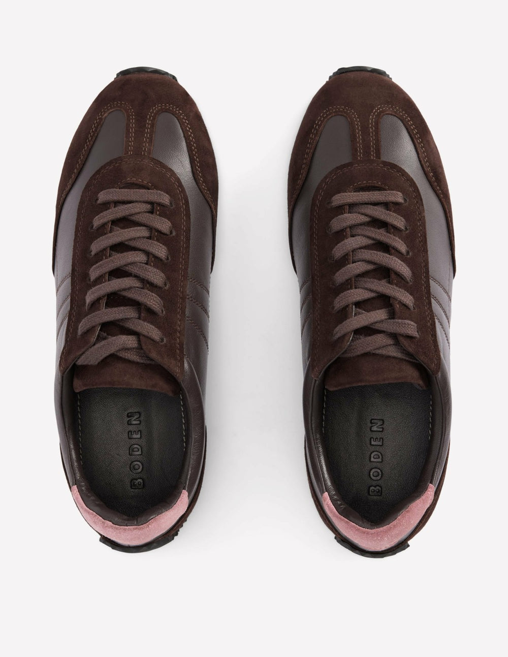 Delphine Slim Sole Trainers-Chocolate / Boden us