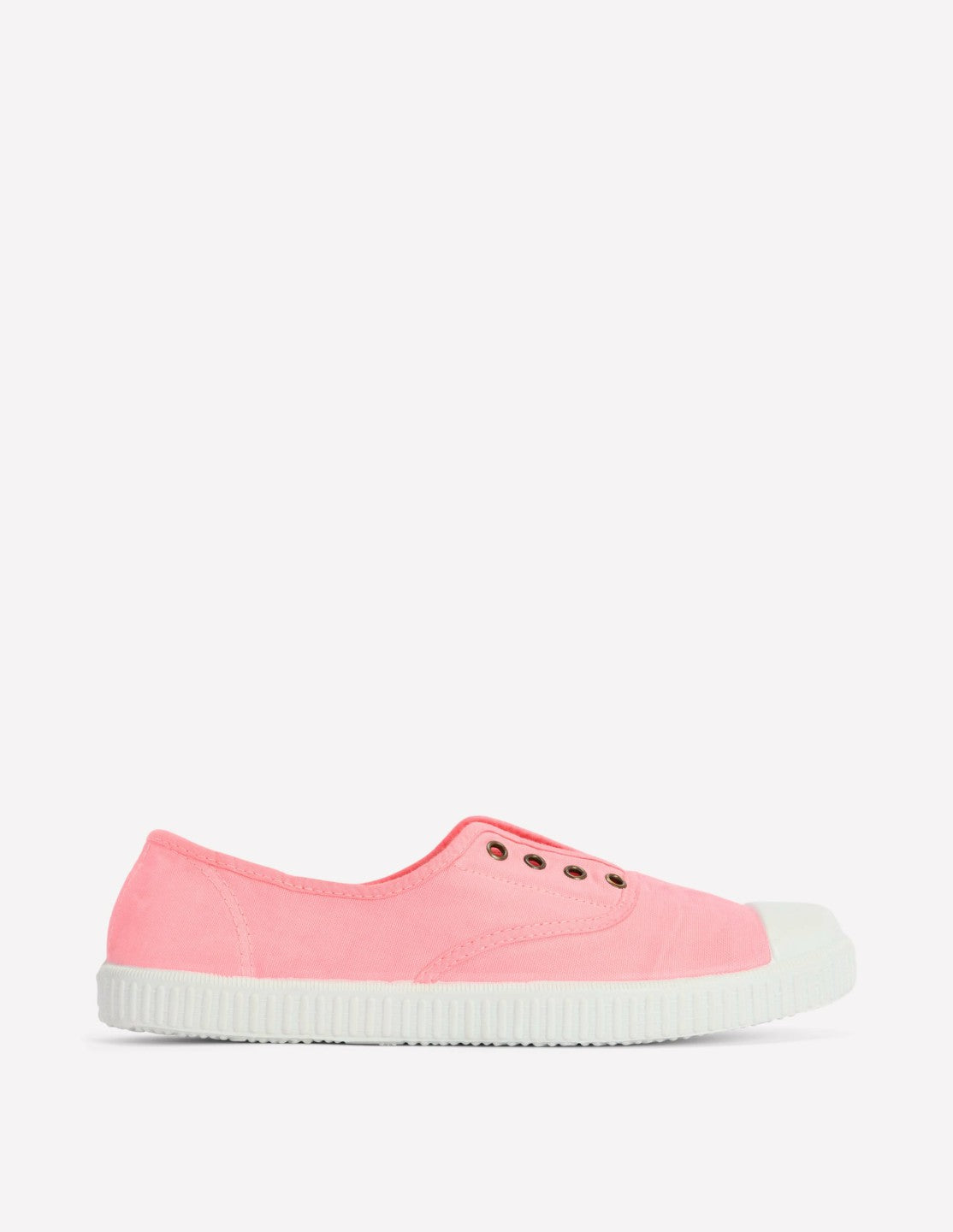 Laceless Canvas Plimsoll-Spring Blossom Pink / Boden
