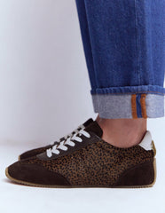 Delphine Slim Sole Trainers-Leopard / Boden Sale