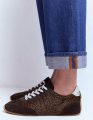 Delphine Slim Sole Trainers-Leopard / Boden Sale