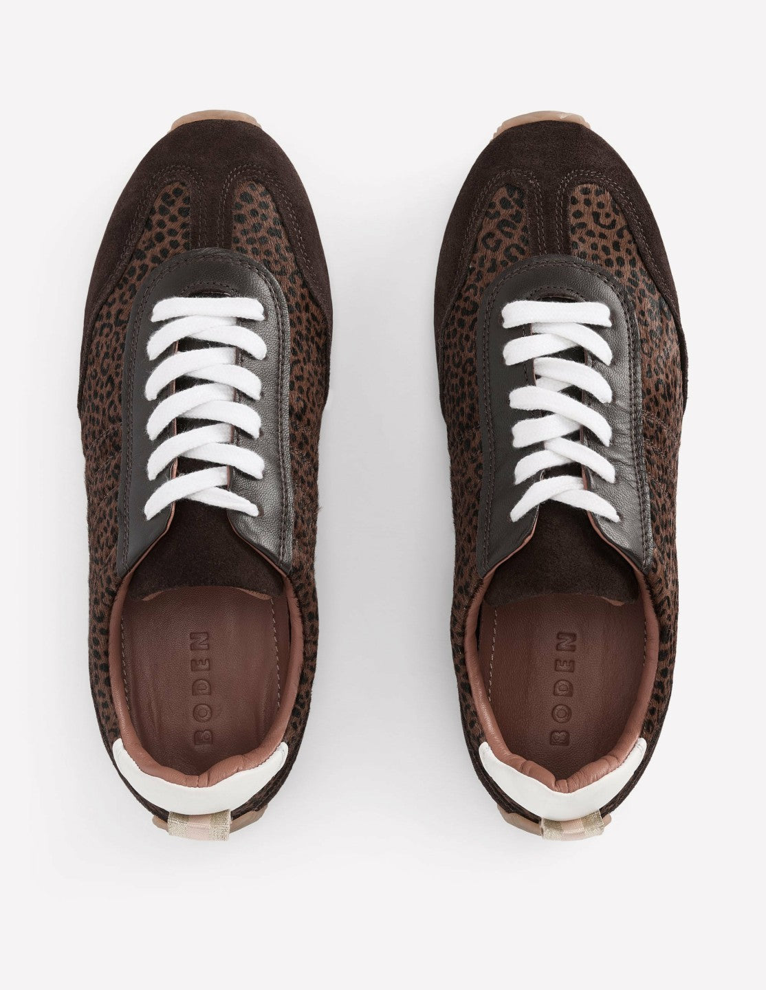 Delphine Slim Sole Trainers-Leopard / Boden Sale