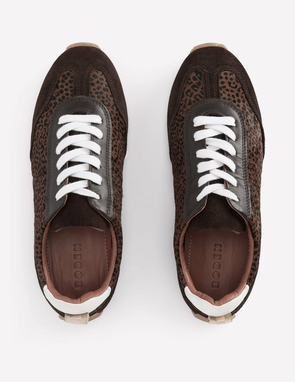 Delphine Slim Sole Trainers-Leopard / Boden Sale