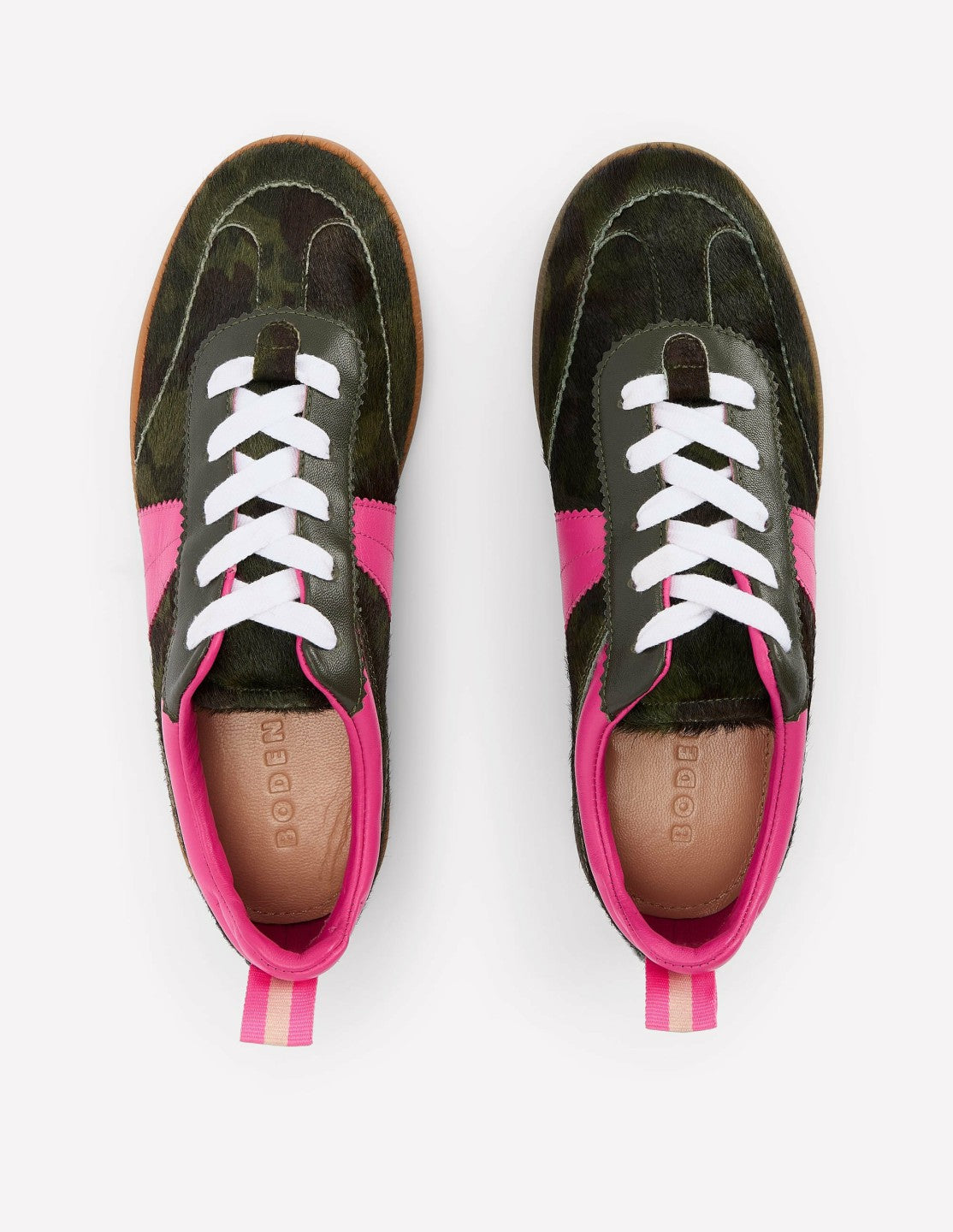 Erin Retro Tennis Trainers-Camo/Pink Peony / Boden Online