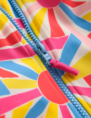 Short-sleeved Swimsuit-Ivory Sunburst / Boden Discount