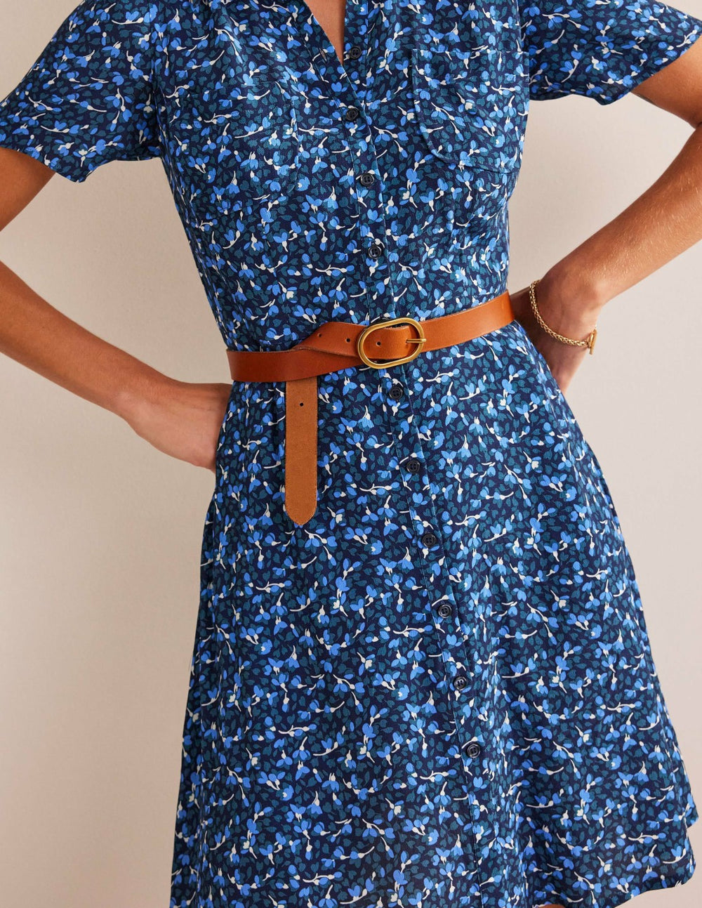 Classic Leather Belt-Tan / Boden us