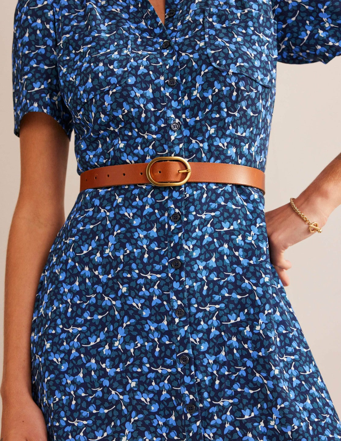 Classic Leather Belt-Tan / Boden us
