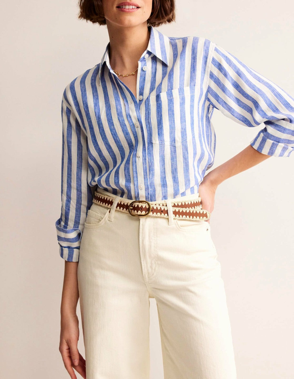 Whipstitch Classic Belt-Tan / Boden Online