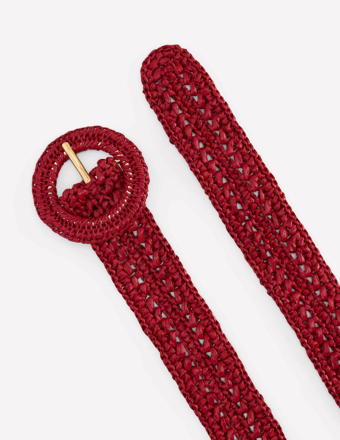 Interest Raffia Belt-Red / Boden