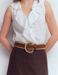Woven Stitch Belt-Tan / Boden Sale