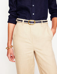 Whipstitch Classic Belt-Navy/Ivory / Boden On sale