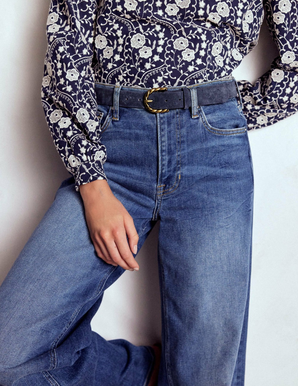 Twist Buckle Belt-Navy / Boden us