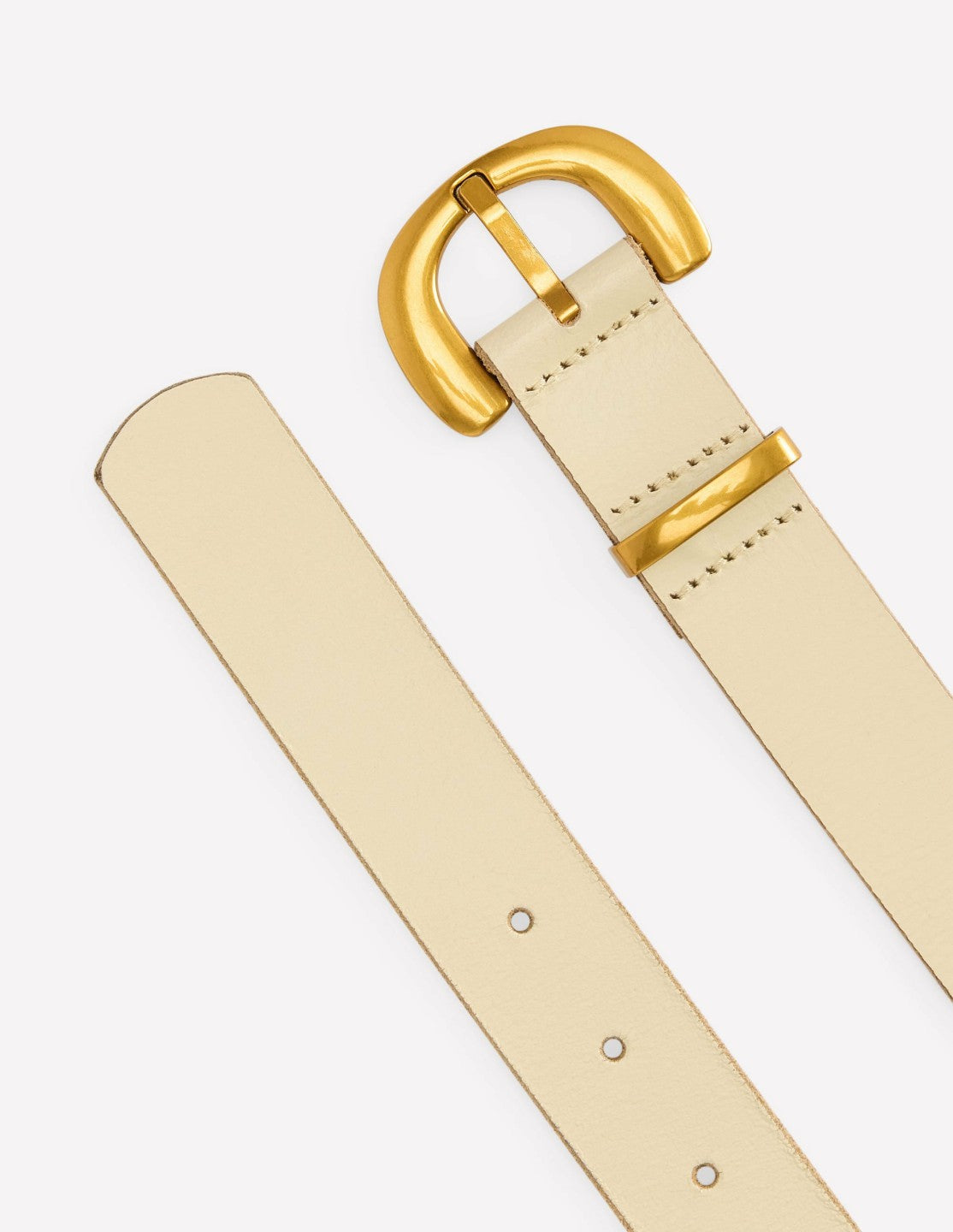 Chunky Buckle Belt-Ecru / Boden