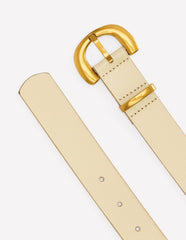 Chunky Buckle Belt-Ecru / Boden