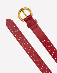Brogue Cut Belt-Red / Boden Sale