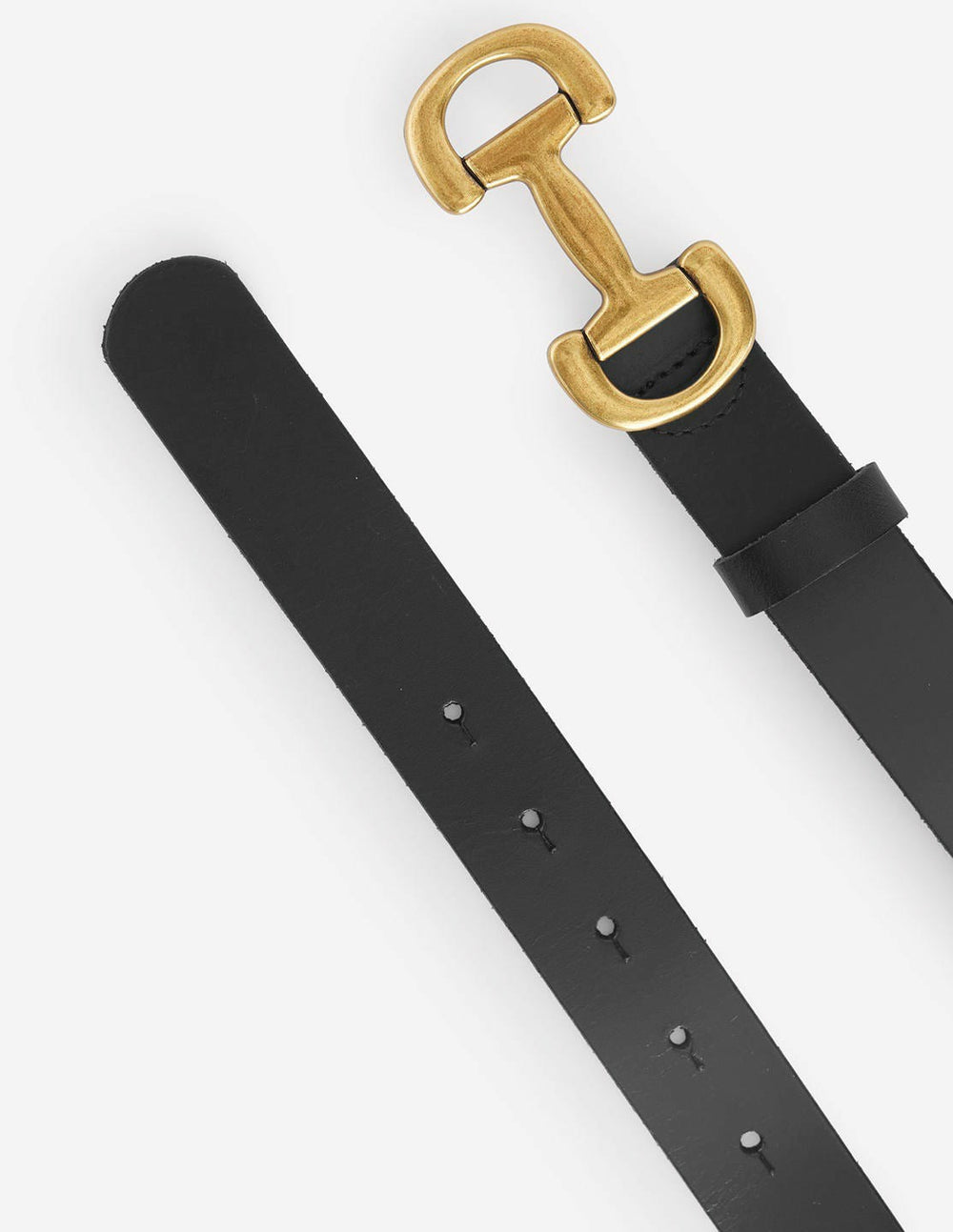 Iris Snaffle-Trim Leather Belt-Black / Boden Sale