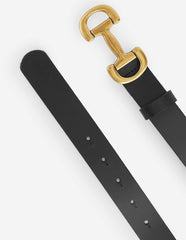 Iris Snaffle-Trim Leather Belt-Black / Boden Sale