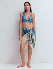 Tassel Sarong-Dark Green, Tigers Paradise / Boden Discount