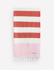 Hammam Towel-Firecracker Orange and Pink / Boden us