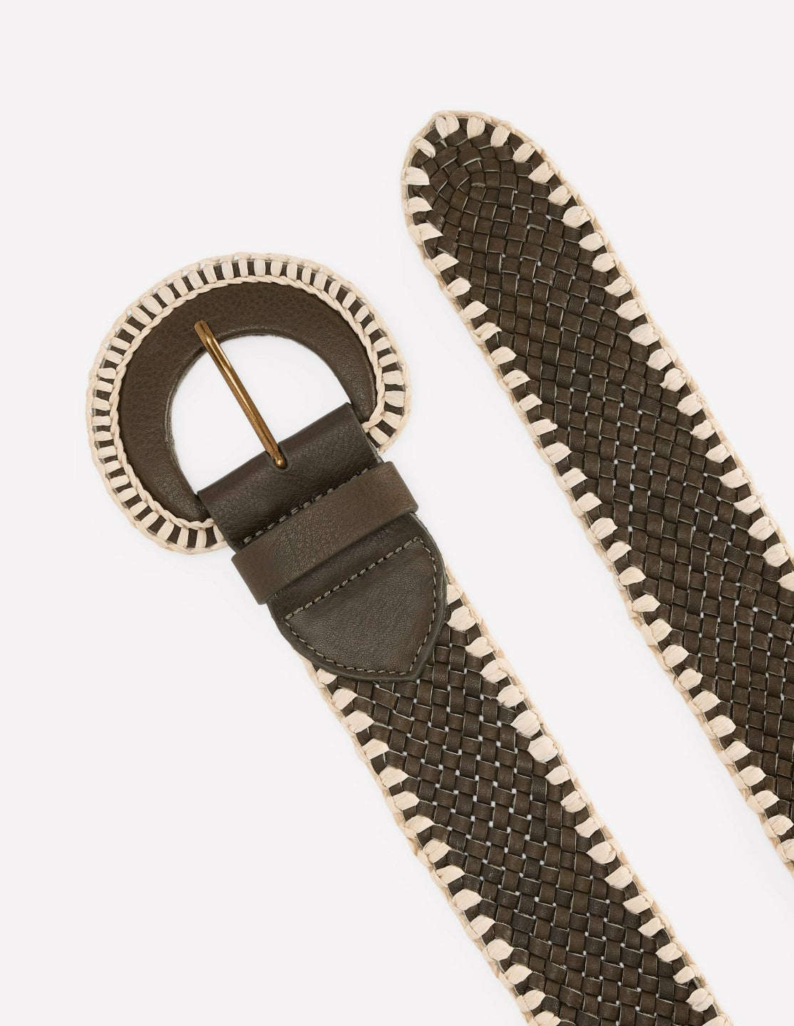 Woven Stitch Belt-Woodland Green / Boden Sale