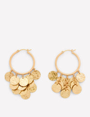 Hammered Gold Teardrop Hoops-Gold Colour / Boden Online