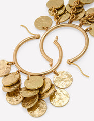 Hammered Gold Teardrop Hoops-Gold Colour / Boden Online
