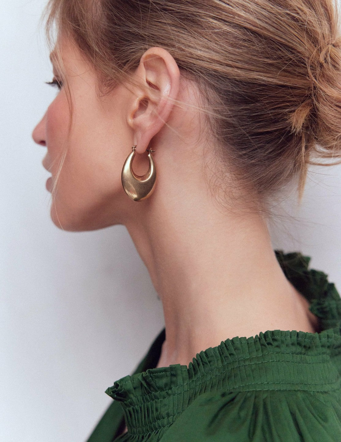 Chunky Curve Hoops-Gold Colour / Boden On sale