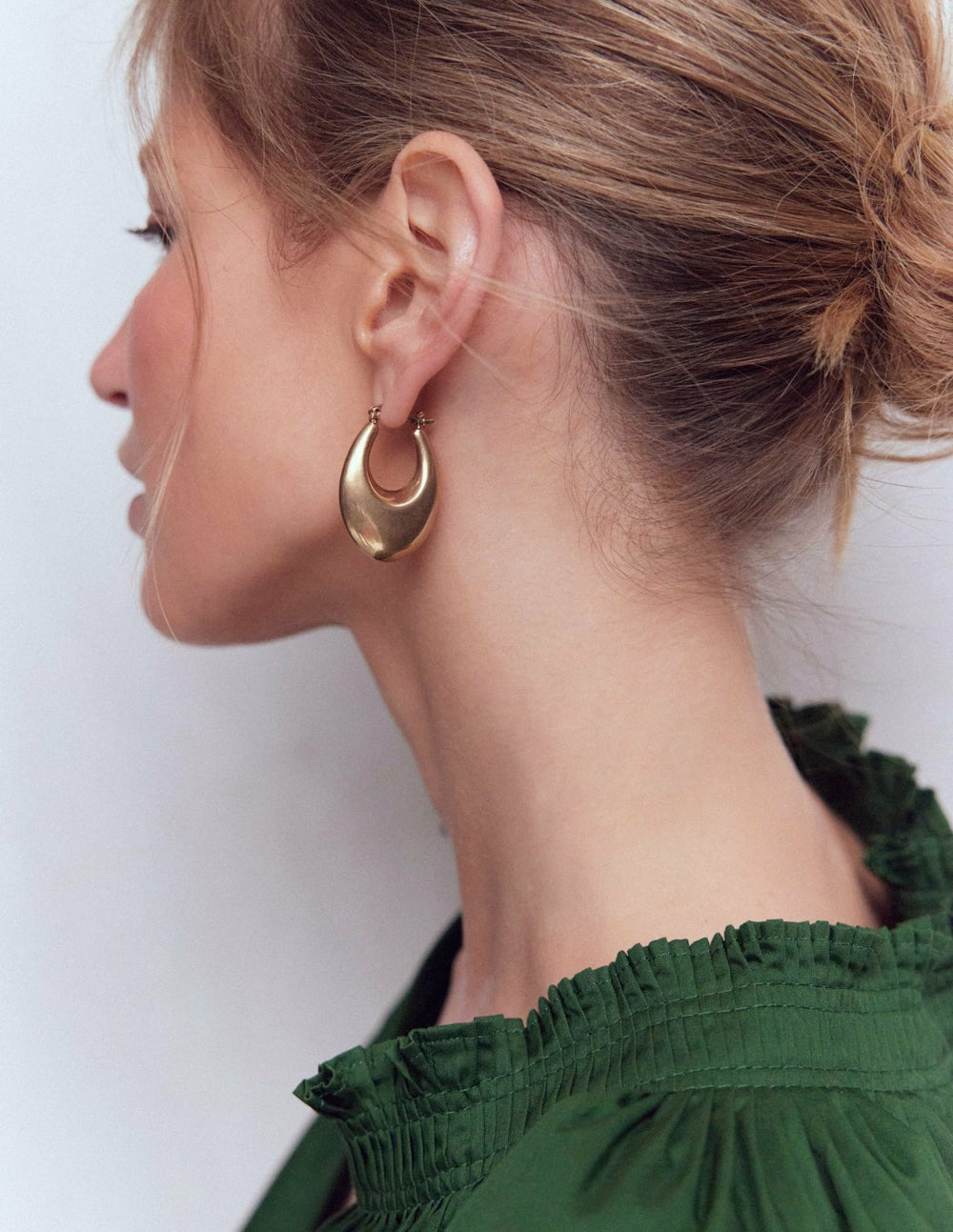 Chunky Curve Hoops-Gold Colour / Boden On sale