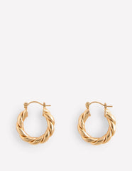 Chunky Twist Hoops-Gold Colour / Boden Sale