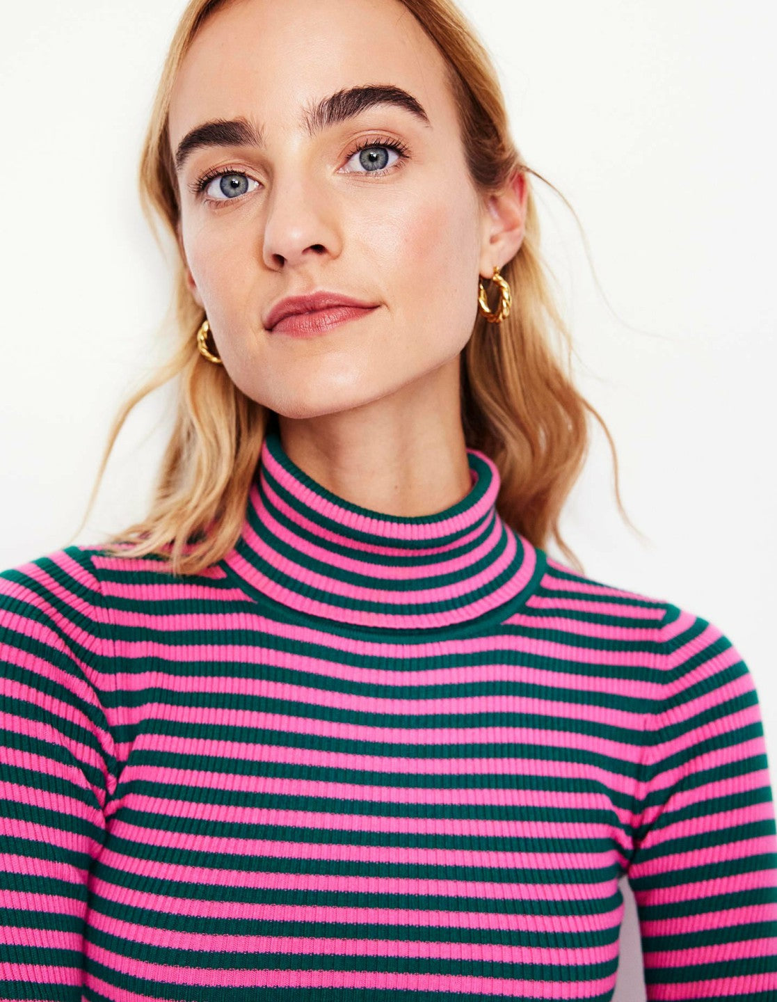 Chunky Twist Hoops-Gold Colour / Boden Sale