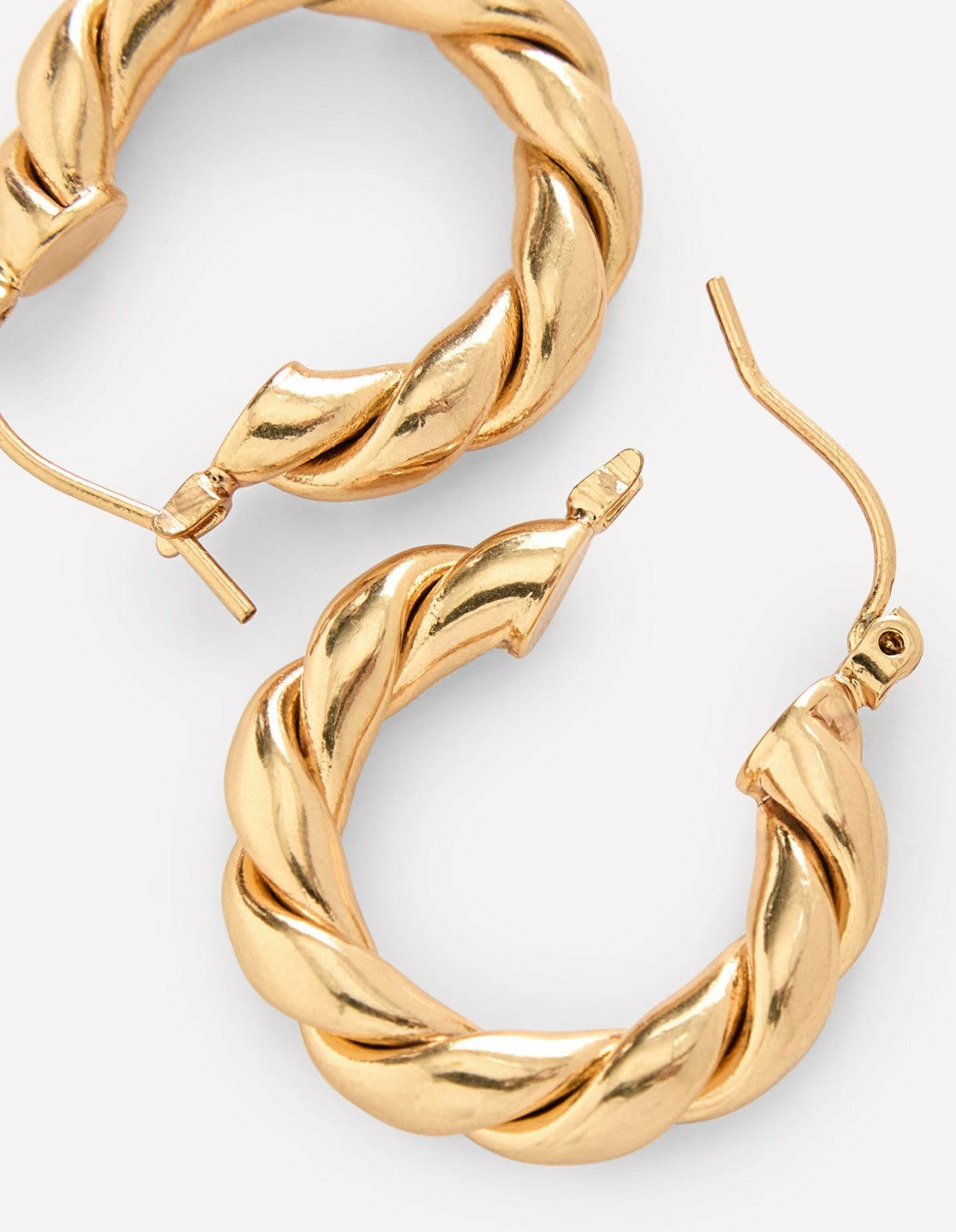 Chunky Twist Hoops-Gold Colour / Boden Sale