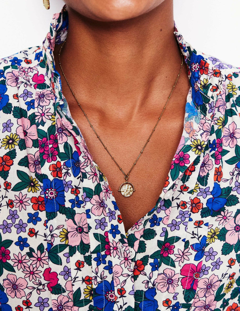 Fine Spinner Pendant Necklace-Gold Colour / Boden Discount