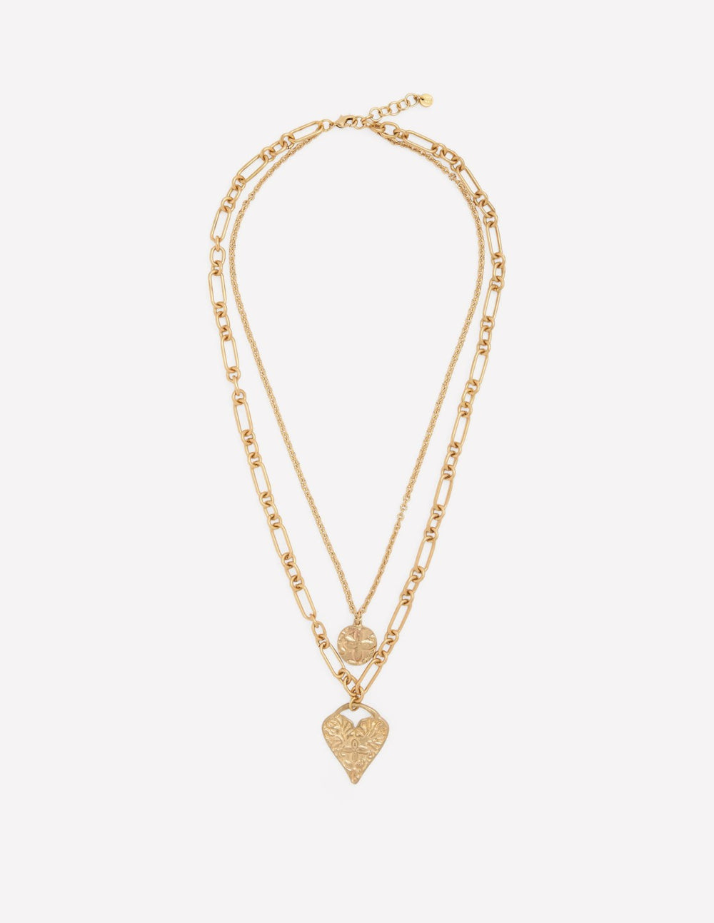 Heart Stamp Layer Necklace-Gold Colour / Boden On sale