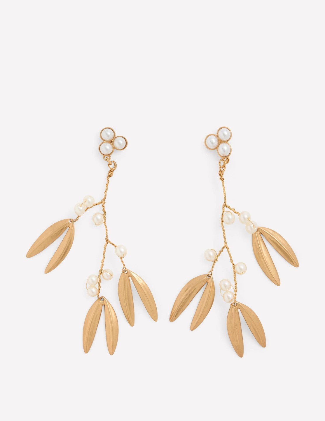 Festive Metal Earrings-Pearl / Boden Online