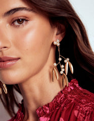 Festive Metal Earrings-Pearl / Boden Online