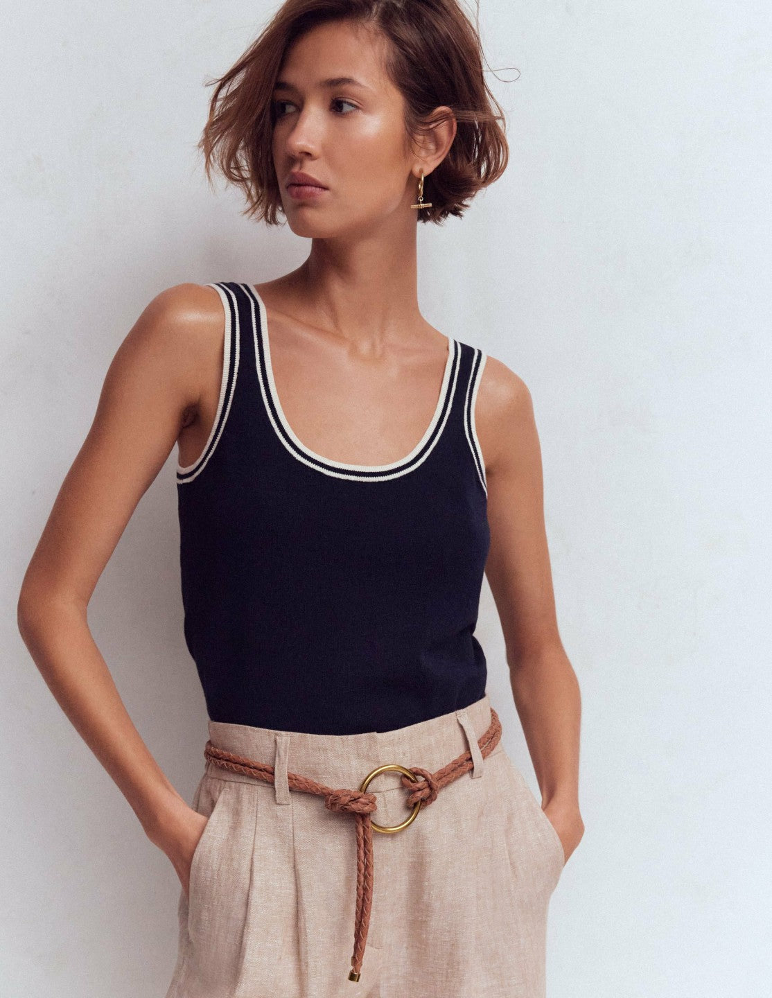 Leather Rope Belt-Tan / Boden us