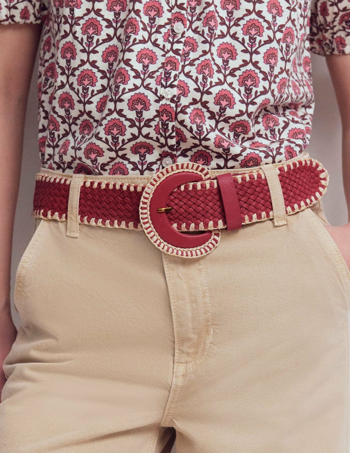 Woven Stitch Belt-Winter Blush / Boden